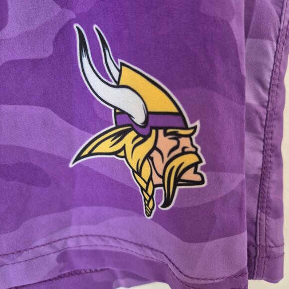 NWT FOCO NFL Minnesota Vikings Tonal Camouflage Shorts Pocket Drawstring Purple - Picture 5 of 13